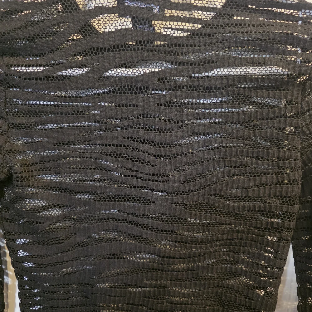 Just Polly Black Sheer Long Sleeve Top - Picture 5 of 6